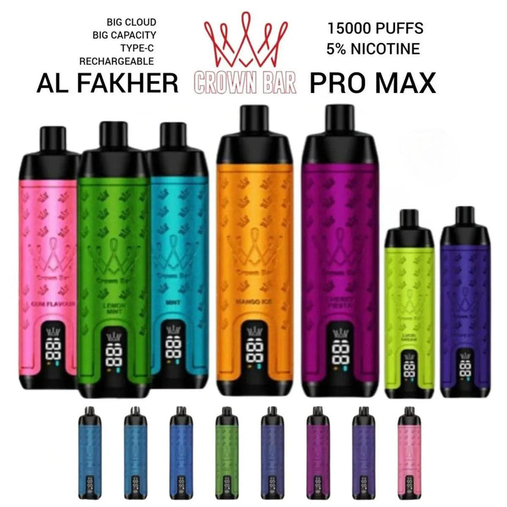 AL FHAKER CROWN BAR DISPOSABLE DEVICE WITH SOUND (12000 PUFFS) - Dubai Vape King