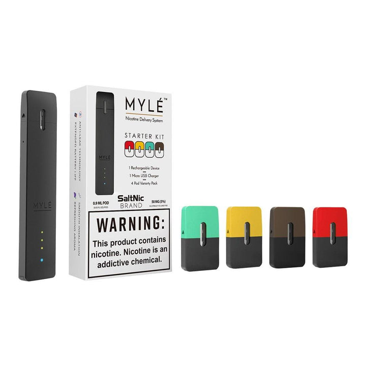 MYLE Starter Kit Midnight Black w 4Pods - Dubai Vape King