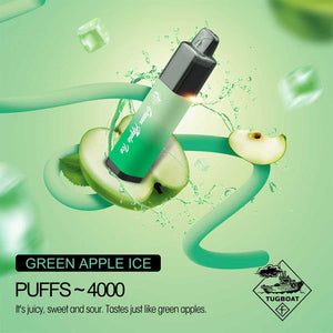 Tugboat Mega Flow Disposable [4000 Puffs] GREEN APPLE ICE
